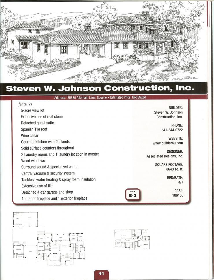 2006 Tour of Homes Floor Plan Eugene Oregon Tour of Homes Floor Plan