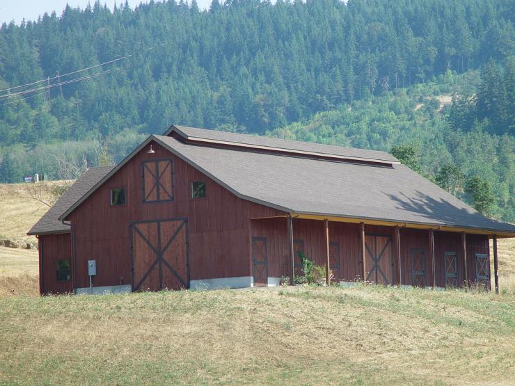 A beautiful equestrian facility with a view! Nine Stall Equestrian Horse Custom Facility Barn