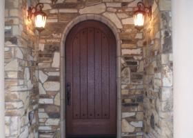 Unique double wall framing for the recessed windows and doors. Unique double wall framing for the recessed windows and doors.