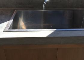 Concrete counter.