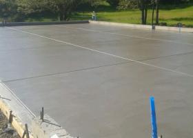 concrete is poured