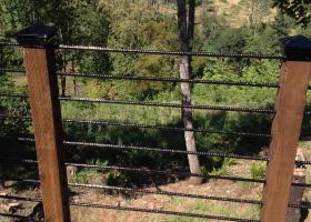 Rebar railing view custom deck