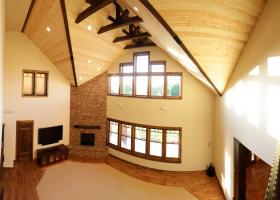 Stunning 30’ rustic hemlock ceiling