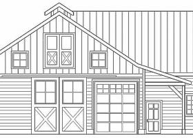 Outside elevation of the facility. Equestrian Facility Blue Print Barn Plan