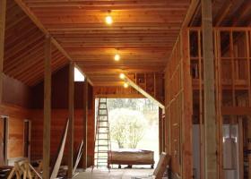 Inside framing. framing barn horses